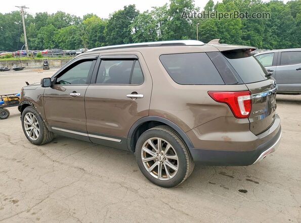 1FM5K8F82GGA76800 2016 FORD EXPLORER Brown Trasero izquierdo