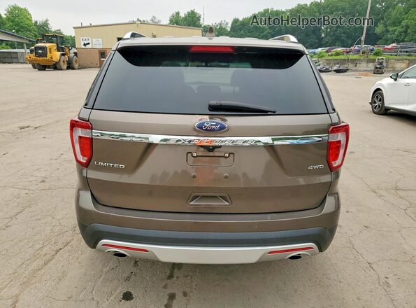 1FM5K8F82GGA76800 2016 FORD EXPLORER Brown Vista trasera