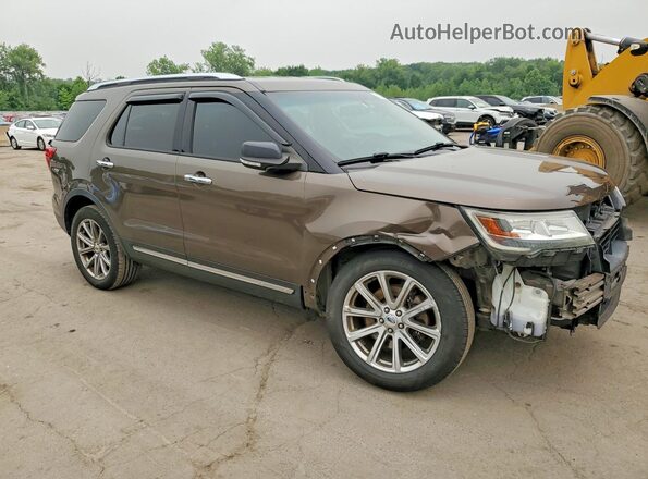 1FM5K8F82GGA76800 2016 FORD EXPLORER Brown Delantero derecho