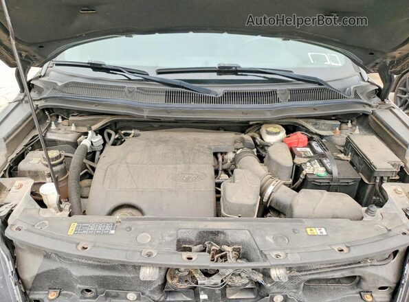 1FM5K8F82GGA76800 2016 FORD EXPLORER Brown Vista del compartimento del motor