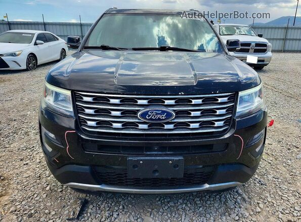 1FM5K8F82HGC93975 2017 FORD EXPLORER Black Front view