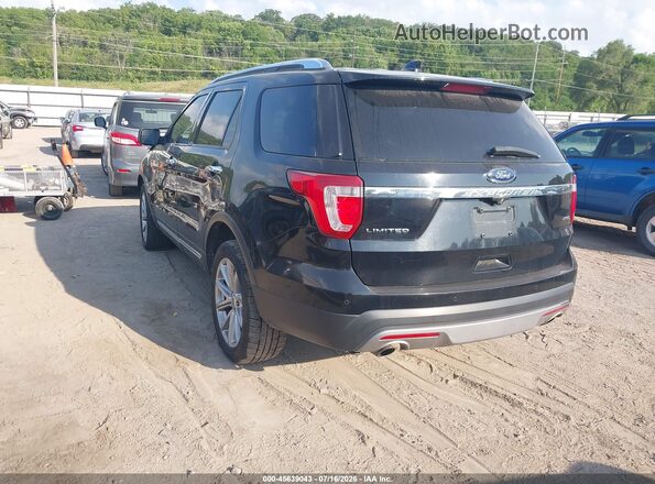 1FM5K8F83GGC49286 2016 FORD EXPLORER Black Trasero izquierdo