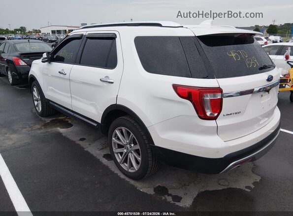 1FM5K8F83HGC38807 2017 FORD EXPLORER White Trasero izquierdo