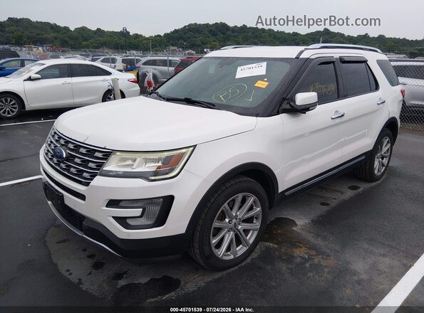 1FM5K8F83HGC38807 2017 FORD EXPLORER White Vista tres cuartos delantera izquierda
