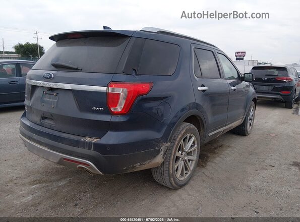 1FM5K8F84HGC22647 2017 FORD EXPLORER Синий Задняя правая четверть