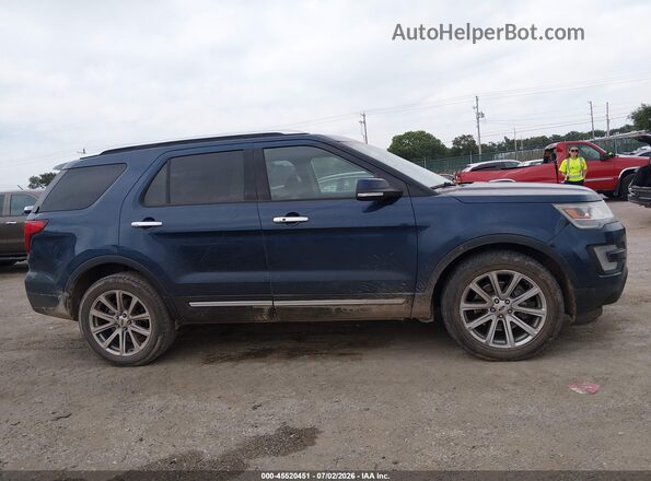 1FM5K8F84HGC22647 2017 FORD EXPLORER Синий Вид задней части салона