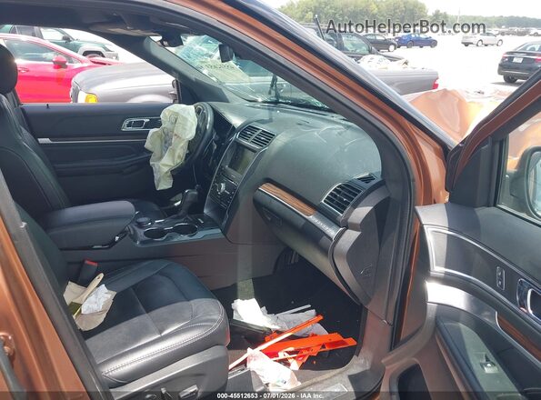 1FM5K8F84HGD11165 2017 FORD EXPLORER Orange წინა სალონის ხედი