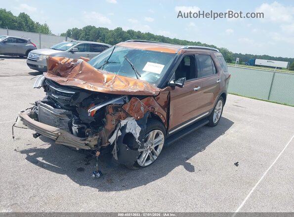 1FM5K8F84HGD11165 2017 FORD EXPLORER Orange წინა მარცხენა ხედი სამი მეოთხედიდან