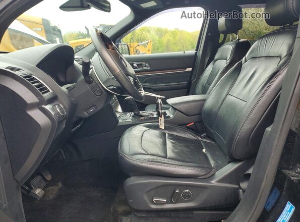 1FM5K8F84HGE31192 2017 FORD EXPLORER Black წინა სალონის ხედი