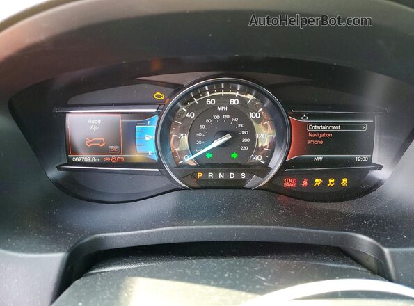 1FM5K8F84JGA12944 2018 FORD EXPLORER Red ხელსაწყოთა პანელის ხედი
