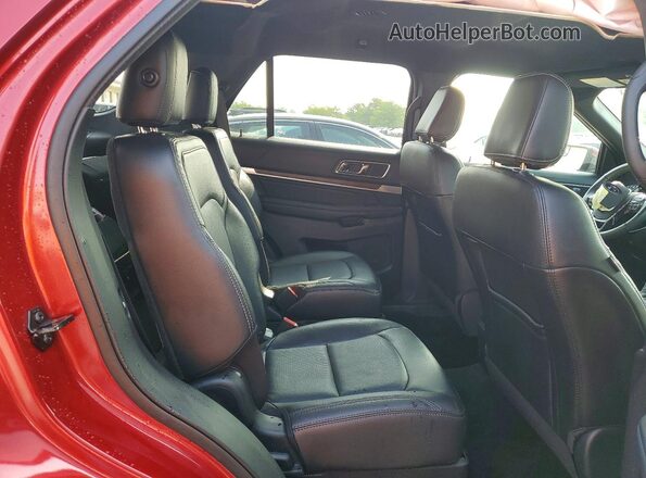 1FM5K8F84JGA12944 2018 FORD EXPLORER Red უკანა სალონის ხედი
