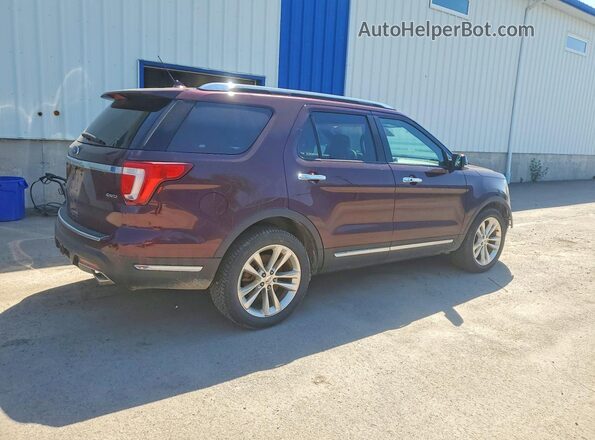 1FM5K8F84JGA38332 2018 FORD EXPLORER Burgundy Հետևի աջ