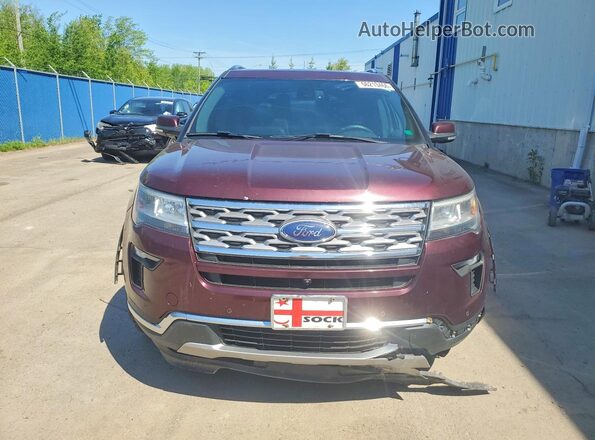 1FM5K8F84JGA38332 2018 FORD EXPLORER Burgundy Դիմացի տեսք
