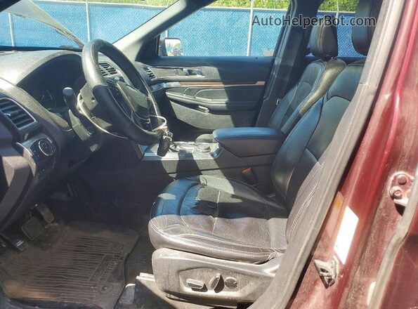 1FM5K8F84JGA38332 2018 FORD EXPLORER Burgundy Սալոնի դիմացի տեսք