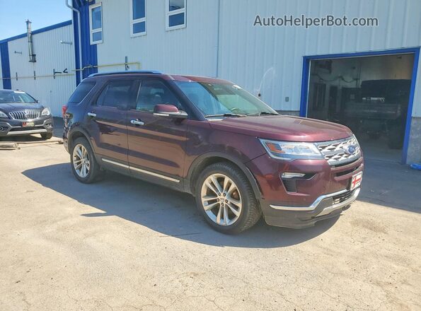 1FM5K8F84JGA38332 2018 FORD EXPLORER Burgundy Առջևի աջ