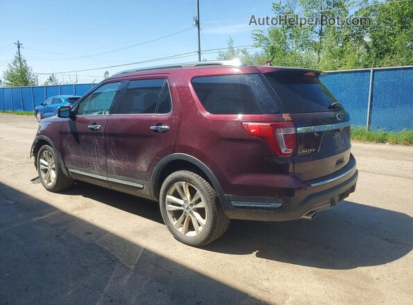 1FM5K8F84JGA38332 2018 FORD EXPLORER Burgundy Հետևի ձախ