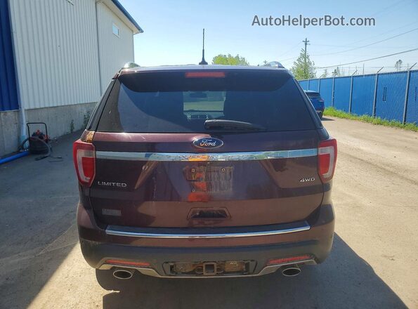 1FM5K8F84JGA38332 2018 FORD EXPLORER Burgundy Հետևի տեսք