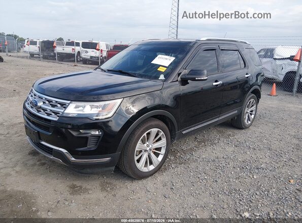 1FM5K8F85JGA89323 2018 FORD EXPLORER Black წინა მარცხენა ხედი სამი მეოთხედიდან