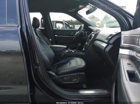 1FM5K8F85JGA89323 2018 FORD EXPLORER Black წინა სალონის ხედი
