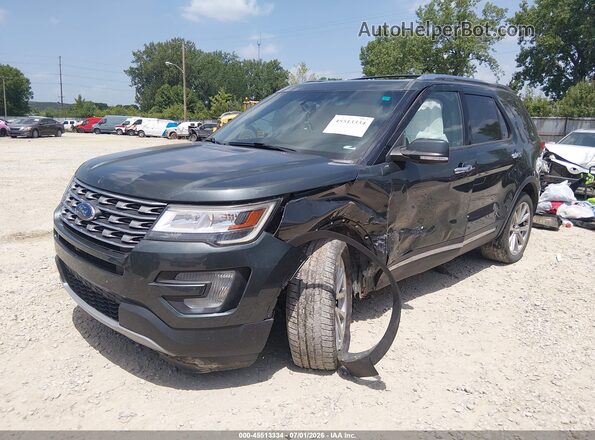 1FM5K8F86GGC06481 2016 FORD EXPLORER Green წინა მარცხენა ხედი სამი მეოთხედიდან