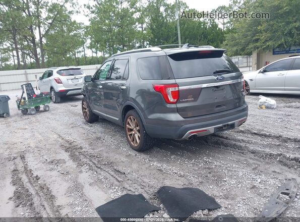 1FM5K8F86HGC38266 2017 FORD EXPLORER Gray Trasero izquierdo