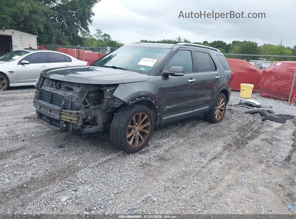 1FM5K8F86HGC38266 2017 FORD EXPLORER Gray Vista tres cuartos delantera izquierda