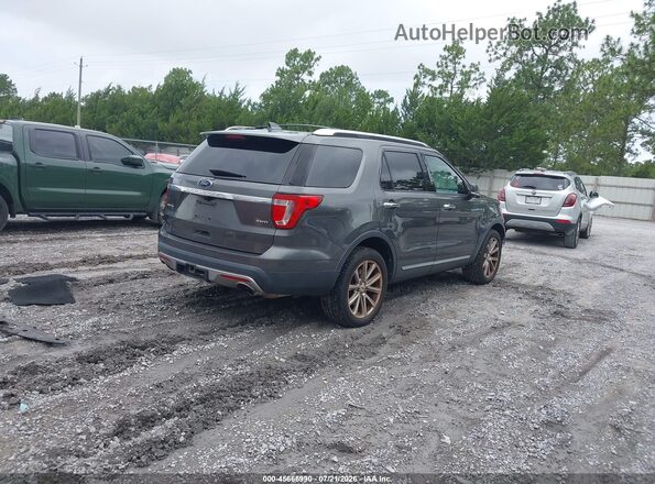 1FM5K8F86HGC38266 2017 FORD EXPLORER Gray Trasero derecho