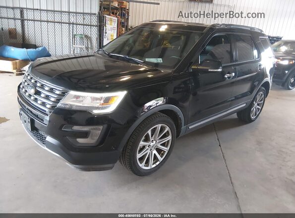 1FM5K8F87HGD15002 2017 FORD EXPLORER Black წინა მარცხენა ხედი სამი მეოთხედიდან