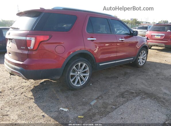 1FM5K8F88GGA37841 2016 FORD EXPLORER Красный Задняя правая четверть