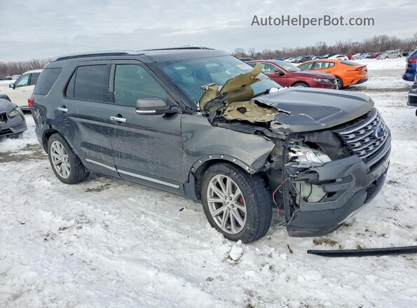 1FM5K8F88HGC07066 2017 FORD EXPLORER Gray Առջևի աջ