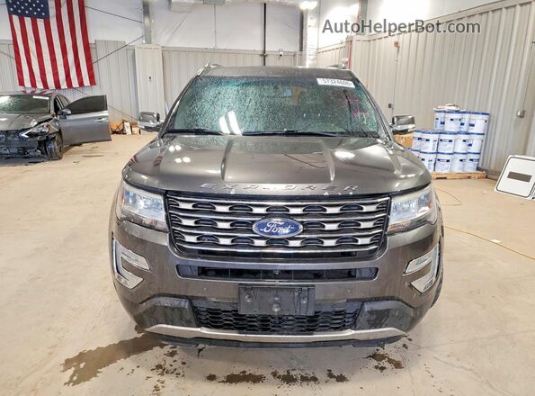 1FM5K8F88HGC68403 2017 FORD EXPLORER Gray Front view