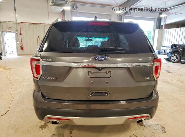 1FM5K8F88HGC68403 2017 FORD EXPLORER Gray Rear view