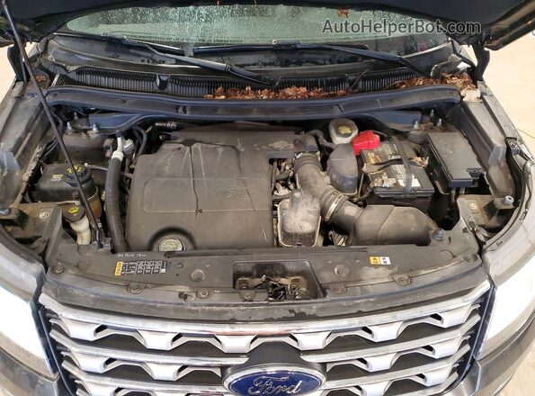 1FM5K8F88HGC68403 2017 FORD EXPLORER Gray Engine compartment view
