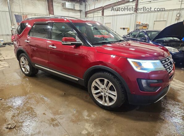 1FM5K8F89GGA02211 2016 FORD EXPLORER Red Front right
