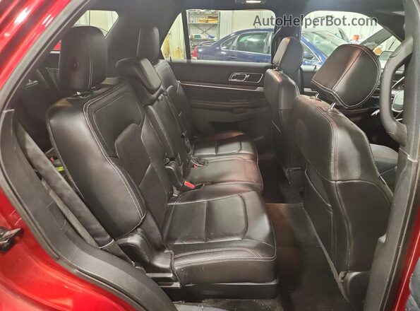 1FM5K8F89GGA02211 2016 FORD EXPLORER Red Rear seats view