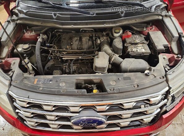 1FM5K8F89GGA02211 2016 FORD EXPLORER Red Rear interior view