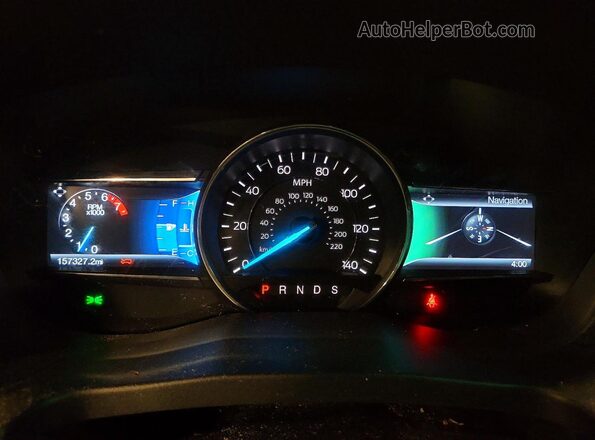 1FM5K8F89GGA02211 2016 FORD EXPLORER Red Instrument cluster view
