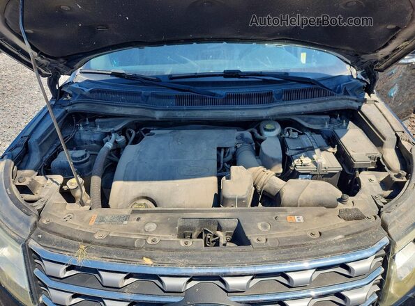 1FM5K8F89GGA36505 2016 FORD EXPLORER Black უკანა სალონის ხედი