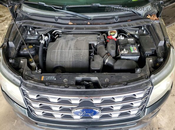 1FM5K8F89GGC24926 2016 FORD EXPLORER Green ძრავის განყოფილების ხედი