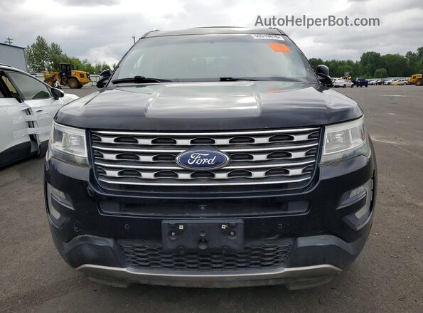 1FM5K8F89GGD15503 2016 FORD EXPLORER Black Front view