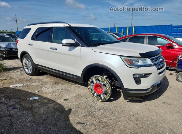 1FM5K8F89KGA70677 2019 FORD EXPLORER White Przód prawy