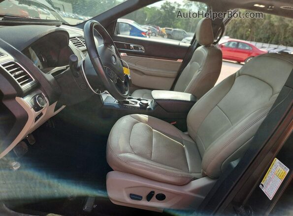 1FM5K8F89KGA91576 2019 FORD EXPLORER Gray წინა სალონის ხედი