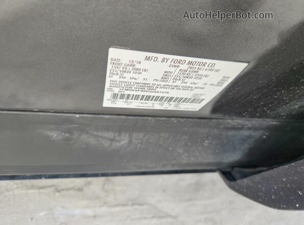 1FM5K8F89KGA91576 2019 FORD EXPLORER Gray სალონის 360-გრადუსიანი ხედი