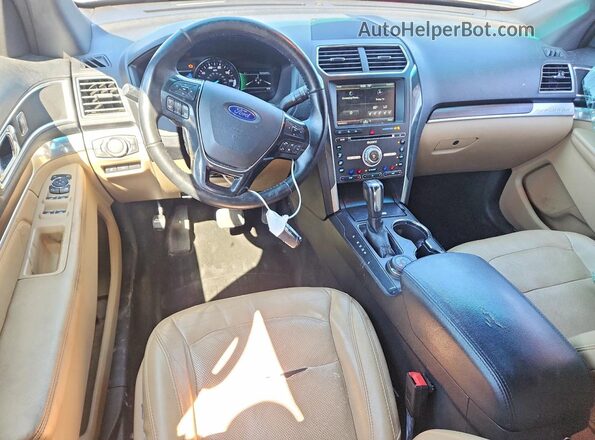 1FM5K8F8XGGB59634 2016 FORD EXPLORER Green Вид панелі приладів