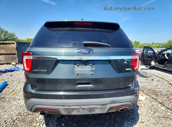 1FM5K8F8XGGB59634 2016 FORD EXPLORER Green Вид ззаду