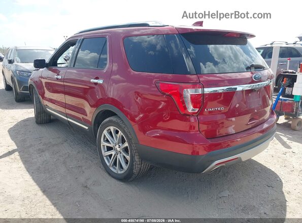 1FM5K8F8XGGC15393 2016 FORD EXPLORER Red Tył lewy