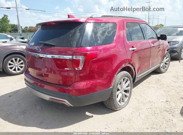 1FM5K8F8XGGC15393 2016 FORD EXPLORER Red Tył prawy