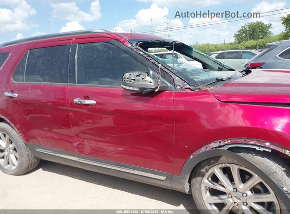 1FM5K8F8XGGC15393 2016 FORD EXPLORER Red Widok wnętrza z tyłu