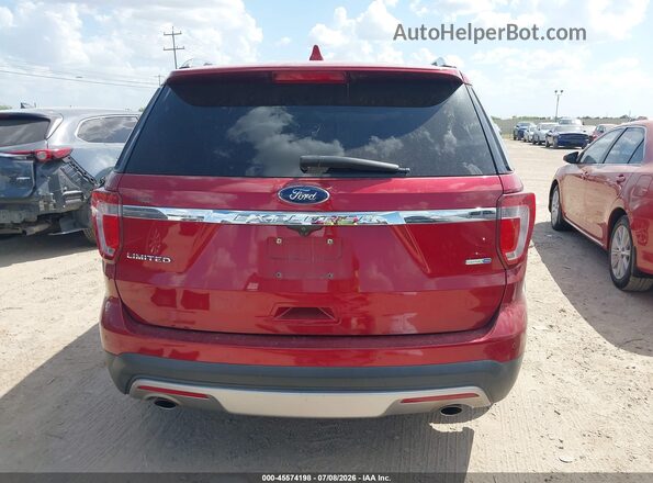 1FM5K8F8XGGC15393 2016 FORD EXPLORER Red 