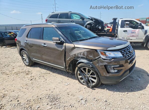 1FM5K8F8XGGC25874 2016 FORD EXPLORER Brown Առջևի աջ